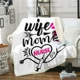 thumbnail image 1 of Nurse Gifts,Nurse Accessories for Work Stethoscope Needle Syringe Throw Blanket Wife Mom Nurse Themed Fleece Blanket,Plain White Blanket 50"x60",Nurse Practitioner Gifts for Women, 1 of 6