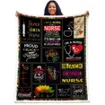 thumbnail image 1 of Nurse Gifts Nurse Christmas Birthday Gifts Throw Blanket, Retirement Gifts,RN Gifts for Black Nurses,Nurse Gifts for Women,School Nurse Gifts,Soft Fluffy Sherpa Warm Throw Blankets for Bed Office, 1 of 6