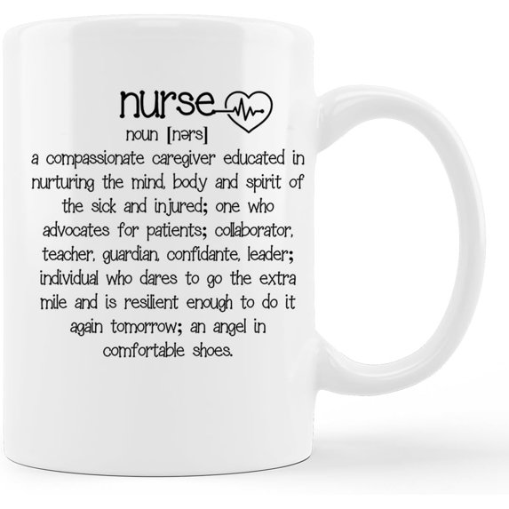 Nurse Gifts Nurse Definition Nursing Ceramic Mug-11oz Coffee Milk Tea Mug Cup with Handle,Nurse Appreciation Gifts,Nurse Week Gifts,Gifts for School Nursing Students