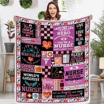 Nurse Gifts, Nurses Week Gifts, Nurse Appreciation Gifts Throw Blanket, Gifts for Nurses Women, School Nurse On Nurse Day, Doctors Day, Graduation Birthday Gift Soft Blanket 50" X 60"