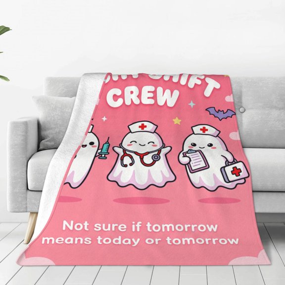 Nurse Gifts, Soft Flannel Throw Blanket for Sofa or Chair, Cozy Nurse Blanket for Relaxing at Home 50x40