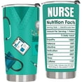 thumbnail image 1 of Nurse Gifts for Women Men, Cool Gifts for Nurses Women Tumbler Cup - Nurse Practitioner Christmas Gifts for Women, Future School Nurse Gifts Coffee Mug, Nurse Nutrition Facts Tumbler 20 oz, 1 of 6