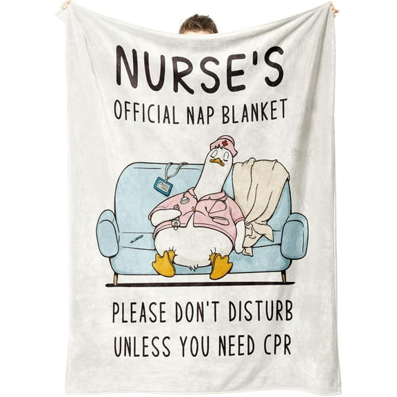 Nurse Gifts for Women/Men, Gifts for Nurses - Soft Nurse Blanket, Nurse Appreciation Graduation Week Gifts, LPN RN Gifts for Nurses Flannel Throw Blanket