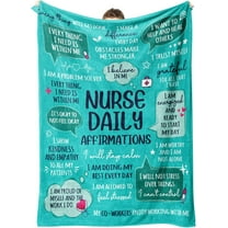 Nurse Gifts for Women Men- Soft Nurse Blanket with Daily Affirmations- LPN RN Gifts for Nurses Practitioner, Nursing School Graduate Birthday Appreciation Gift, Nurses Week/Day Gift