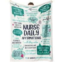 Nurse Gifts for Women Men- Soft Nurse Blanket with Daily Affirmations- LPN RN Gifts for Nurses Practitioner, Nursing School Graduate Birthday Appreciation Gift, Nurses Week/Day Gift