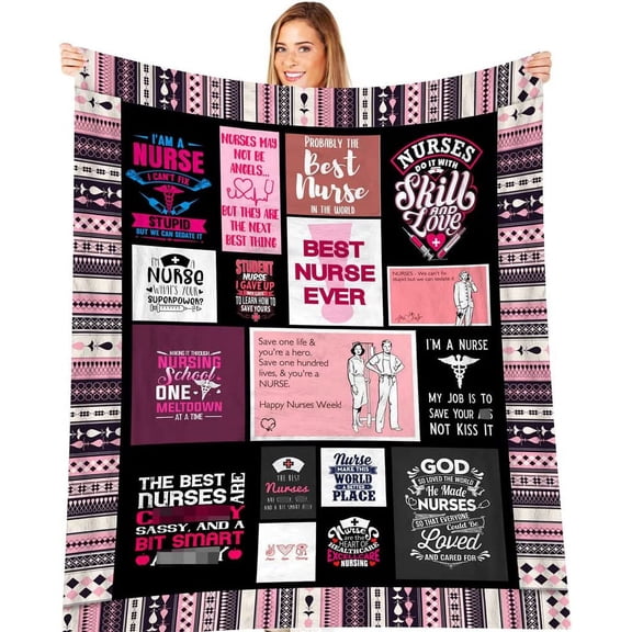 Nurse Gifts for Women Nurse Practitioner Gifts Nurse Appreciation Gifts Best Nurse Ever Blanket School Graduation Nurse Week Christmas Prseents Xmas Bday Nurse Day Presens Throw Blanket 51” X 60”