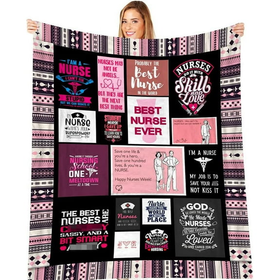 Nurse Gifts for Women Nurse Practitioner Gifts Nurse Gifts Best Nurse Ever Blanket School Graduation Nurse Week Christmas Prseents Xmas Bday Nurse Day Presens Throw Blanket 50X60