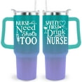 thumbnail image 1 of Nurse Gifts for Women Nurse Tumbler Nurse Coffee Mug Cup with Lid and Straw - 40 Oz Stainless Steel Insulated Water Bottle - Gifts for Practitioner Nurse Nursing Student Men Women, 1 of 6