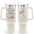 thumbnail image 1 of Nurse Gifts for Women Nurse Tumbler Nurse Coffee Mug Cup with Lid and Straw - 40 Oz Stainless Steel Insulated Water Bottle - Gifts for Practitioner Nurse Nursing Student Men Women, 1 of 6