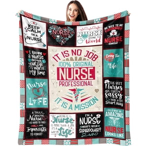 Nurse Gifts for Women, Nurses Appreciation Gifts, Nurse Week Gifts, Nurses Practitioner Gifts for Women, RN Gifts for Nurs Female Throw Blanket 60 x 50 Inch, Nursing Student Gifts