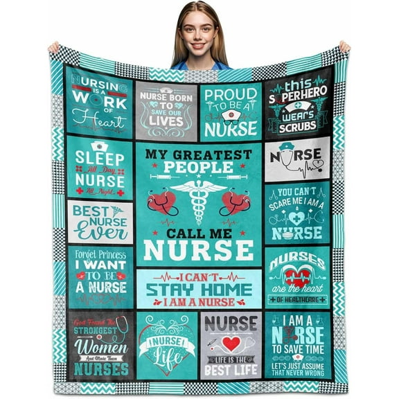 Nurse Gifts for Women for Nurses Appreciation Gifts, Rn Gifts for Nurses, Nurse Blanket 60"X50", Nurse Graduation Gift, Nurses Week Gifts for Nurses Female