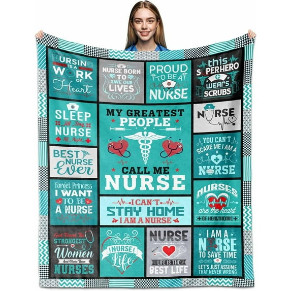 Nurse Gifts for Women for Nurses Appreciation Gifts, Rn Gifts for Nurses, Nurse Blanket 60"X50", Nurse Graduation Gift, Nurses Week Gifts for Nurses Female