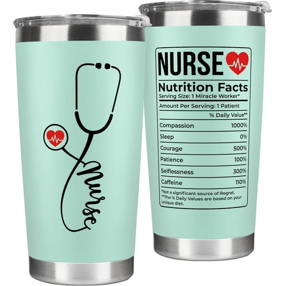 Nurse Gifts for Women - Nurses Week Gifts - Appreciation Gift for Nurses - Nurse Rn Lpn Practitioner Gift for Women - Retirement, Graduation Nursing Student Ideas - 20 Oz Mint Tumbler