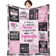 thumbnail image 1 of Nurse Gifts for Women - Nursing Student Gifts Throw Blanket 60" x 50" - Nurse Appreciation Gifts for Nurse Practitioner, RN Nurses, LPN, Nurses Week, Day - Gift for New, School, Future Nurses, 1 of 6