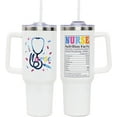 thumbnail image 1 of Nurse Gifts - Nurse Gifts for Women - Nurse Nutritional Facts Travel Coffee Mug Gift - 40oz Tumblers Nurse Gifts for Birthday, Christmas, Appreciation Week, Nursing School Graduation for Nurses, 1 of 6