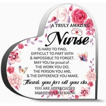 Nurse Gifts For Women Thank You Gifts For Nurse Retirement Leaving Nurse Appreciation Gift Clear Acr Thank You Gifts For Women Men, Decoration Heart Shape Acrylic Sign Gift