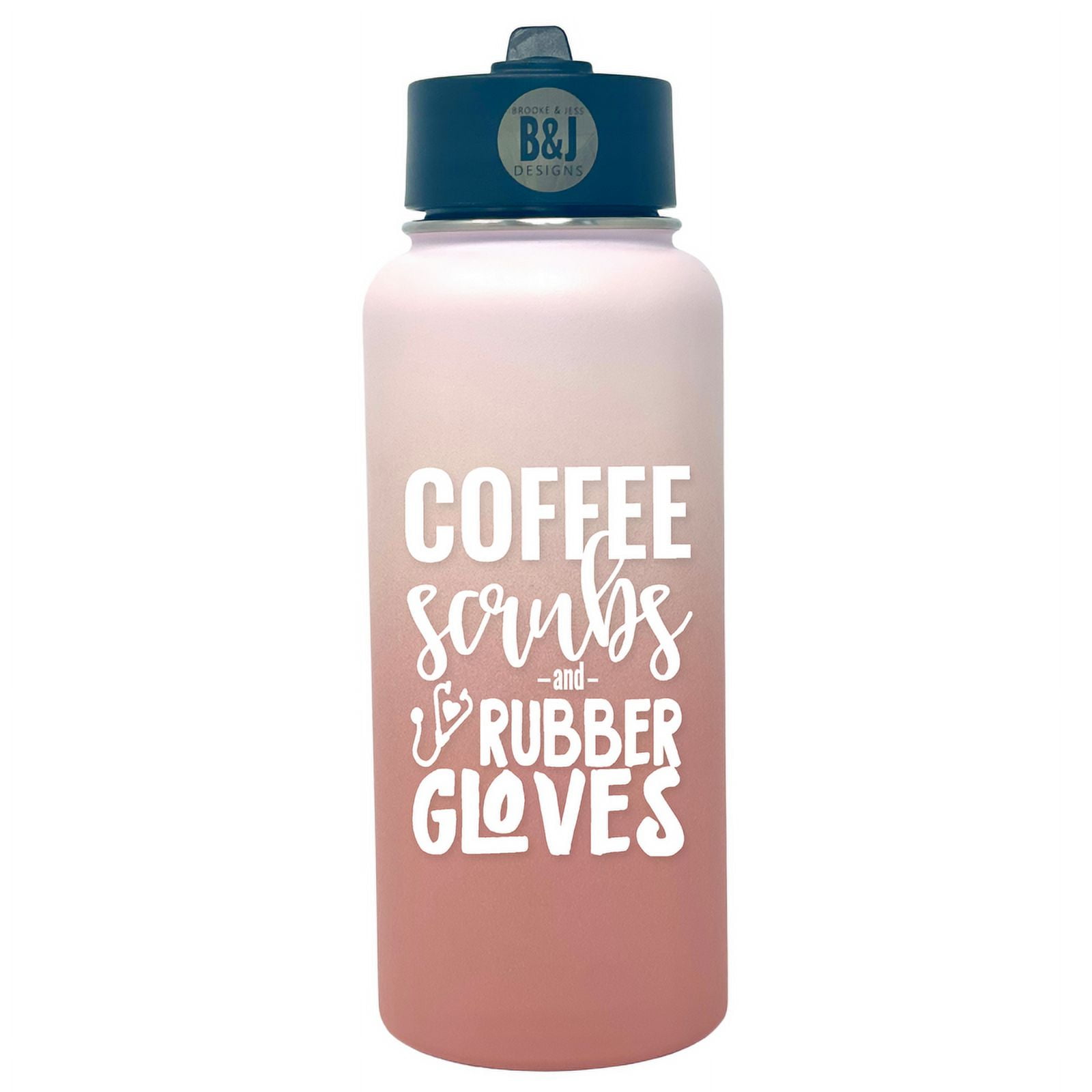 Water Scrubs Rubber Gloves Nurse Motivational Water Bottle
