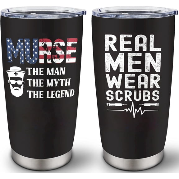 Nurse Gifts for Men, Male Nurse Appreciation Gifts, Nurses Week Gift 2025 Nursing Student Tumbler 20oz, Nurses Practitioner Gift for Men,