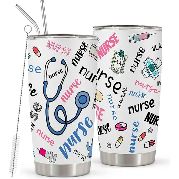 Nurse Gifts for Women - Stainless Steel Nurse Tumbler Cup 20oz - Birthday Gifts for Nicu Registered Er Nurse - Nurse Appreciation Gifts