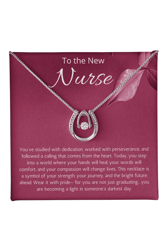 Nurse Graduation Gift, Nursing Medical Graduate Student Present, Lucky In Love Jewelry, RN Necklace