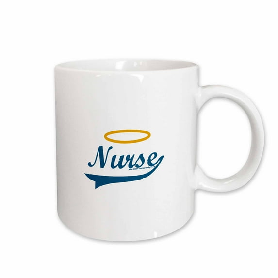 3drose, Nurse Halo Teal, 11oz Mug