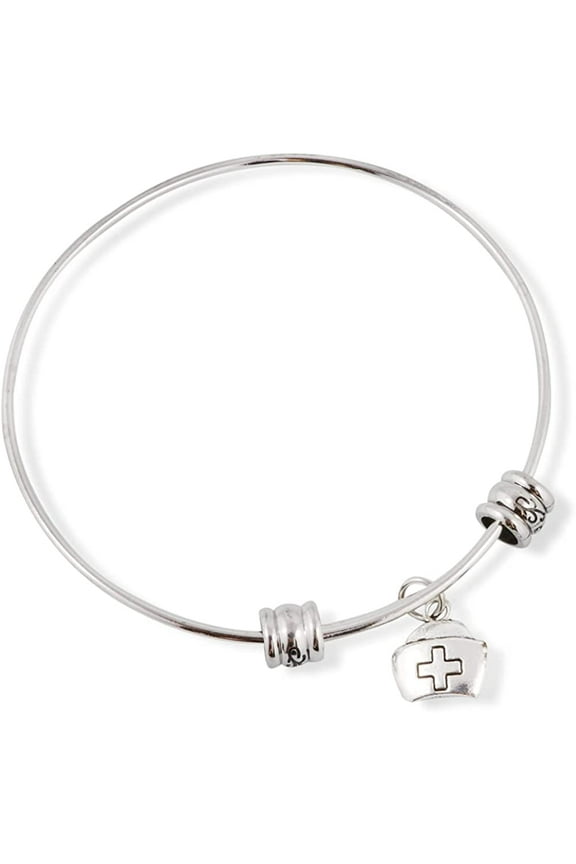 Nurse Hat with Cross on it Fancy Bangle