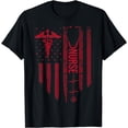 thumbnail image 1 of Nurse Heartbeat American Flag Medical Assistant RN Nursing T-Shirt, 1 of 4