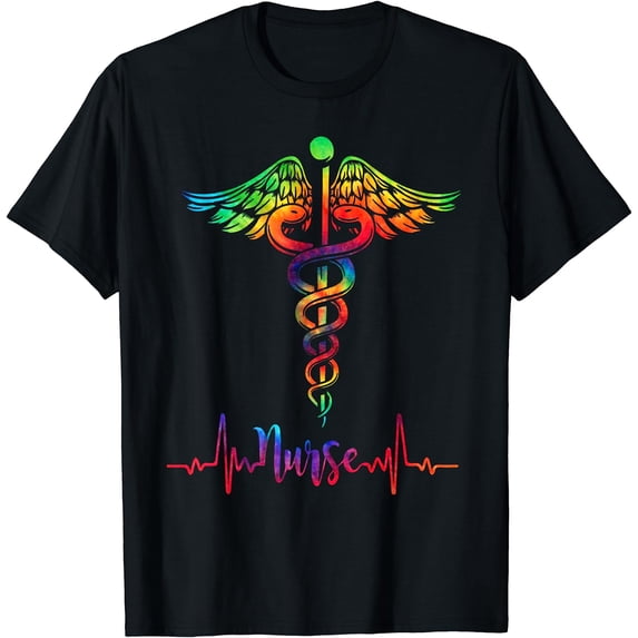Nurse Heartbeat Watercolor T-Shirt