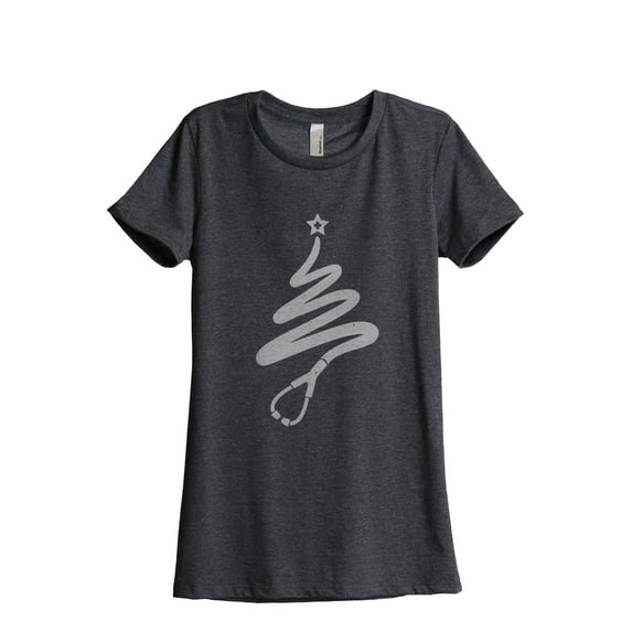 Nurse Holiday Spirit Women's Fashion Relaxed T-Shirt Tee Charcoal Grey X-Large