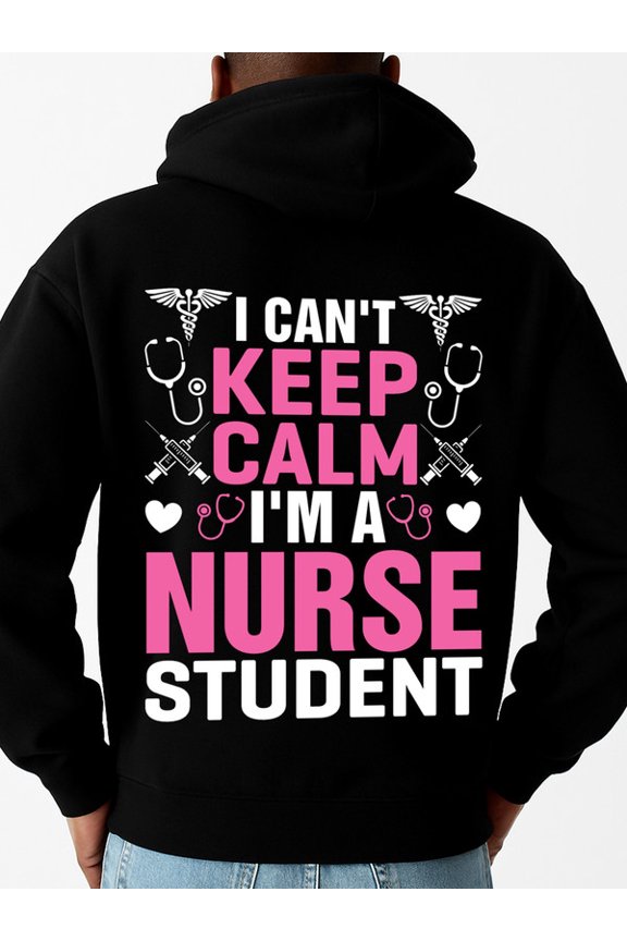 Nurse Hoodie hoodies & sweatshirt funny humor mens regular fit black Winter wear, vintage style, comfortable fit, patterned sweatshirt, streetwear lovers elegant funny humor work