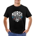 thumbnail image 1 of Nurse I'll Be There for You Vintage T-shirt Mens Cotton Classic Crewneck Short Sleeve Tees Unisex Black XS, 1 of 5