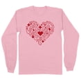 thumbnail image 1 of Nurse Icons Heart Long Sleeve Shirt Unisex 3X-Large Pink, 1 of 5