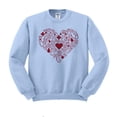 thumbnail image 1 of Nurse Icons Heart Sweatshirt Unisex Small Light Blue, 1 of 5