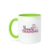 thumbnail image 1 of 3dRose, Nurse in Training Pink Heart Stethoscope, 11oz Two-Tone Green Mug, 1 of 7