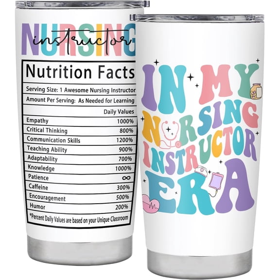 Nurse Instructor Gifts from Student Nurse Instructor Appreciation Gifts Insulated Stainless Steel Travel Tumbler With Lid 20 OZ
