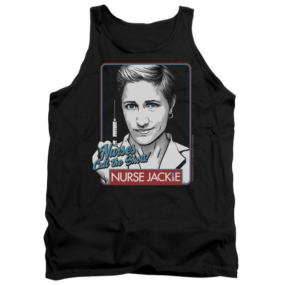 Nurse Jackie Nurses Call The Shots Adult Tank Top Black