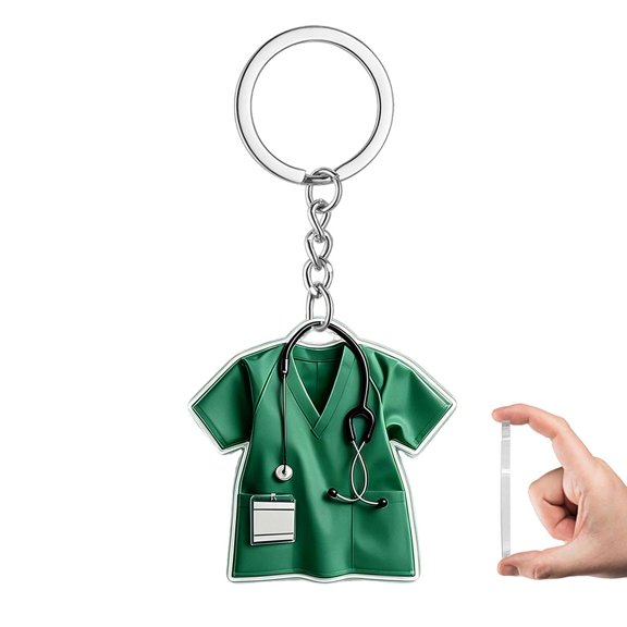 Nurse Keychain for Medical Staff, 2D Flat Tag Pendant, Healthcare Workers and Medical Student Graduation Gift