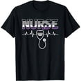 thumbnail image 1 of Nurse LGBT-Q Asexual Ace Pride Flag Registered Nursing RN T-Shirt, 1 of 4