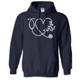 thumbnail image 1 of Nurse Life Heart Hoodie Sweatshirt Unisex X-Large Navy, 1 of 5