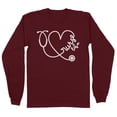 thumbnail image 1 of Nurse Life Heart Long Sleeve Shirt Unisex Large Maroon, 1 of 5