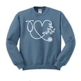 thumbnail image 1 of Nurse Life Heart Sweatshirt Unisex 3X-Large Indigo Blue, 1 of 5