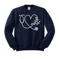 thumbnail image 1 of Nurse Life Heart Sweatshirt Unisex Medium Navy, 1 of 5