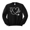 thumbnail image 1 of Nurse Life Heart Sweatshirt Unisex Small Black, 1 of 5