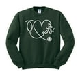 thumbnail image 1 of Nurse Life Heart Sweatshirt Unisex X-Large Forest Green, 1 of 5