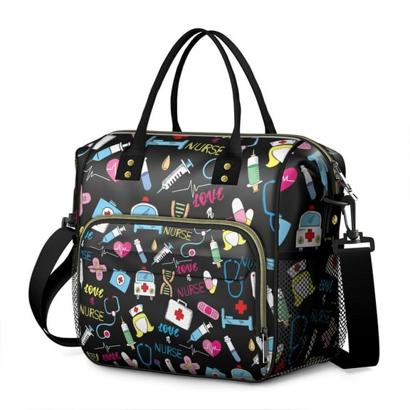 Nurse Life Insulated Lunch Bag - Waterproof Thermal Tote for Future Nurses, Funny & Stylish Leakproof Food Storage Bag with Four-Layer Insulation (Multi-Pocket, Easy-to-Clean)