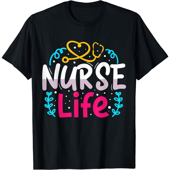 Nurse Life T-Shirt Black Small