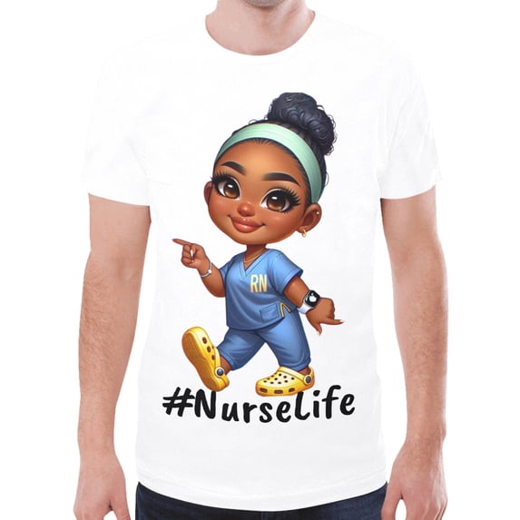 Nurse Life Unisex T-shirt (Size:XS; Style:Nurselife New All Over Print T-shirt;)