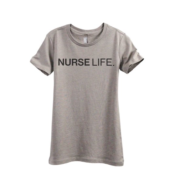 Nurse Life Women's Fashion Relaxed T-Shirt Tee Heather Tan 2X-Large