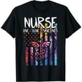 thumbnail image 1 of Nurse Live Love Save Lives US Flag Patriotic Nursing Gift T-Shirt, 1 of 3