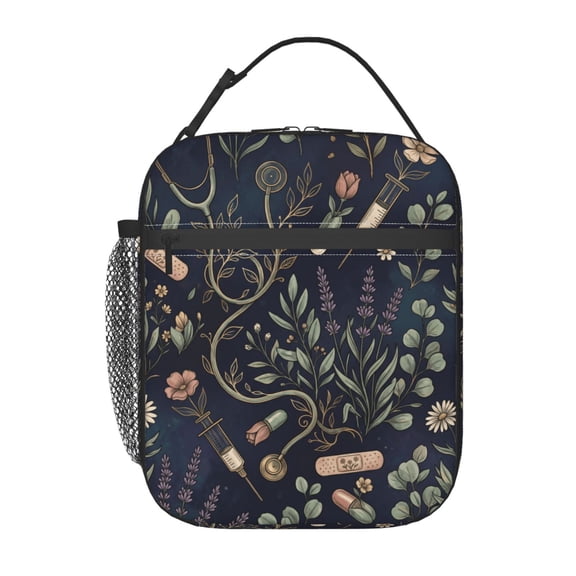 Nurse Lunch Bag For Women, Nurse Theme Lunch Bag For Women, Insulated Lunch Box Tote Bag Reusable Cooler Lunch Box For Nurse Gifts For Office Work Picnic Travel Camping